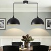 Otmilance Black Pendant Lights Kitchen Island 2-Light, Black Dome Pendant