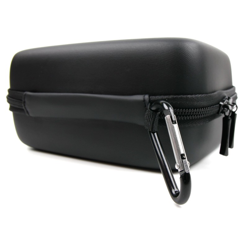 DURAGADGET Exclusive Black Hard Shell EVA Box Case with Carabiner