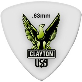 Clayton Acetal - Púas de guitarra triángulo redondeado de 0.63 mm, 1 docena
