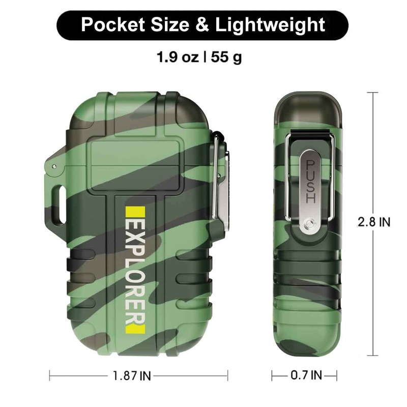 Torch Lighter, Refillable Butane Windproof Outdoor Gas With Adjustable Jet