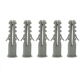 100 pcs 10x50mm Screw Plastic Anchor Expansion Pipe Tube Wall Plugs with Two Wings - All-in-One Solid Wall and Drywall Anchor