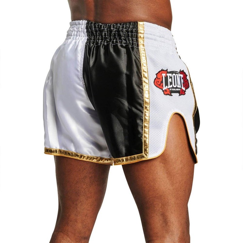 LEONE 1947, Panta Thai SIAM Bianco-Nero/L, Unisex Adulto - AB875