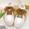 WEGOODZF Flat Lace Fancy Shoelaces: 3CM Wide White Lace Shoe