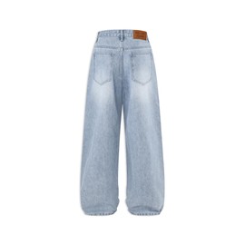 Aelfric Eden Wide Leg Jeans for Women Straight High Waisted Casual Loose Washed Y2K Baggy Boyfriend Jeans Denim Pants Light Blue 30