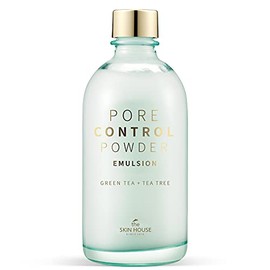 THE SKIN HOUSE Pore Control Powder Emulsion (130ml, 4.40 fl.oz.) | Festigende und feuchtigkeitsspendende Feuchtigkeitscreme | Poren- und Talgkontrolle | fÃ¼r Mischhaut