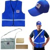 Tahonuss 5pcs Postman Career Costume Kit Mailman Costume Cosplay Occupationn