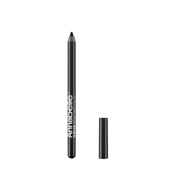 ANNABELLE 24HR Stay-On Eyeliner, Black, Waterproof and Smudge-Proof, Intense Colour, Matte Finish, 24H Long-Lasting Hold, Smooth Application, Vegan, Cruelty-Free, Paraben-Free, 1.3 g
