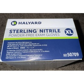 Halyard Sterling* Nitrile Exam Gloves 50709 1 Box of 170 EXTRA LARGE GLOVES