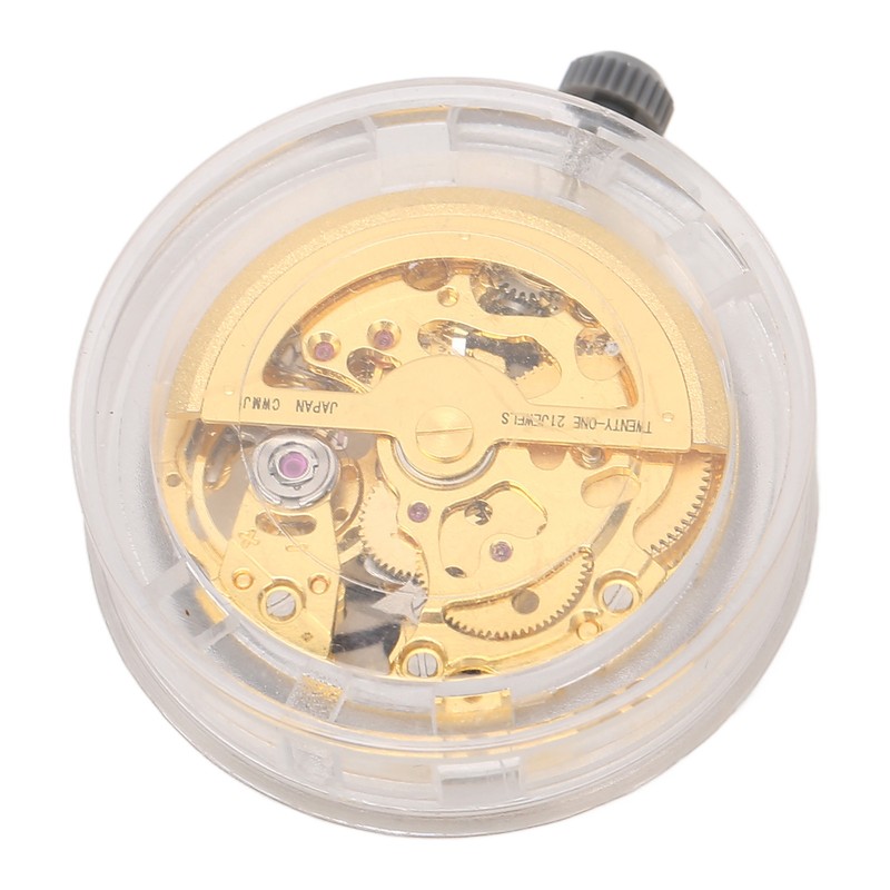 8N24 Watch Movement Golden Alloy Automatic Hollow Out Watch Replacement