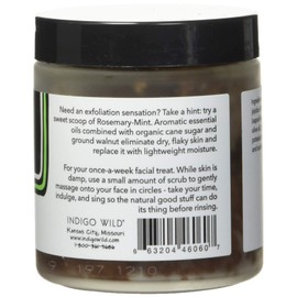 Indigo Wild - Zum Face Sugar Facial Scrub Rosemary-Mint & Walnut - 4 oz.