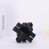 Black Knot Decor Kink Knacks for Shelves, Black Geometric Sculpture,