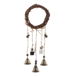 Door Knob Wind Bell Rustic Beautiful Decorative Craft Home Protection Bell for Living Room Bedroom Balcony