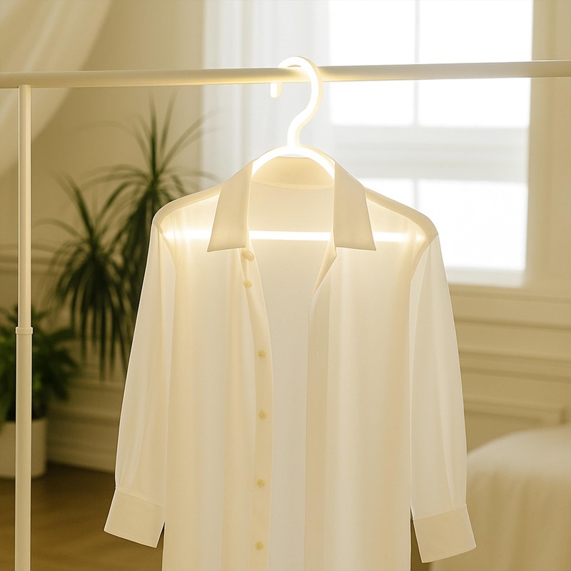 LED Neon Light Hangers Display Stand 15''x8'', USB Powered Clothes