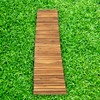 Wellco 12 FT Wooden Garden Pathway,Outdoor Roll Out Straight Walkway,Wood