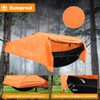 Patent Camping Hammock with Mosquito Net and Rainfly Cover, orange/grey