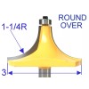 sct-888 1pc 1/2" SH 1-1/4" Radius Round Over Router Bit