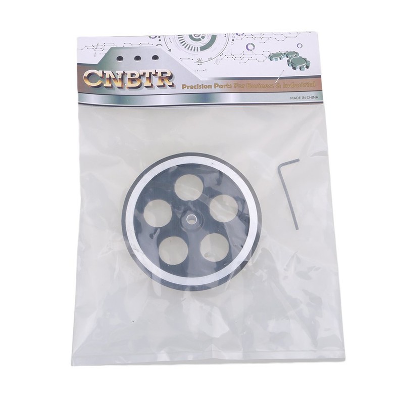 CNBTR 300mmx6mm Aluminum Industrial Encoder Wheel Meter Wheel for Rotary