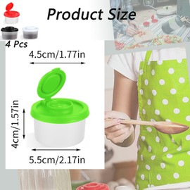Set of 4 Salt and Pepper Shakers Moisture Proof Small Mini Salt Shaker to go Camping Picnic Outdoors Kitchen Lunch Boxes Travel Spice Set Clear with Red Covers Plastic Airtight Dispenser