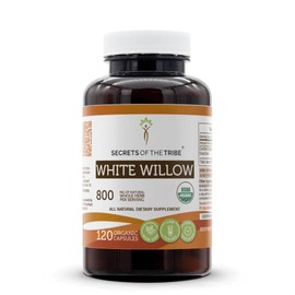 Secrets of the Tribe White Willow USDA Organic | Made with Vegetarian Capsules and Certified Organic White Willow (Salix Alba) Dried Bark, Supplement (120 Capsules)