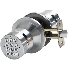 Keyless Electronic Entry Door Knob, Keypad Smart Door Knob, Interior Door Handle with Lock, Automatic Locking, Battery Backup, Backlight, Easy Installation, Great for Home, Hotel and Office1