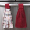 Ritz Hanging Tie Towels, 2 Pack - Solid & Checked,