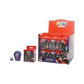 Gootastic Graviez, 6-fold assorted, only one item, coffins filled with slime and a GID skeleton collectible animal, coffin dissolves, 7 cm, from 5 years