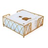 Boston International Arch Design Lunch Napkin Holder Caddy, Gold Leaf