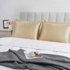 Yorkshire Bedding Champagne Satin Pillow Cases 4 Pack for Hair
