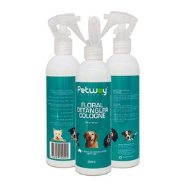Petway Petcare Floral Detangler Cologne for Dogs, Detangling and Dematting Spray with Deodorizing Qualities for Added Shine and Luster to The Coat, Dog Grooming Detangler Conditioner Spray, 250ml