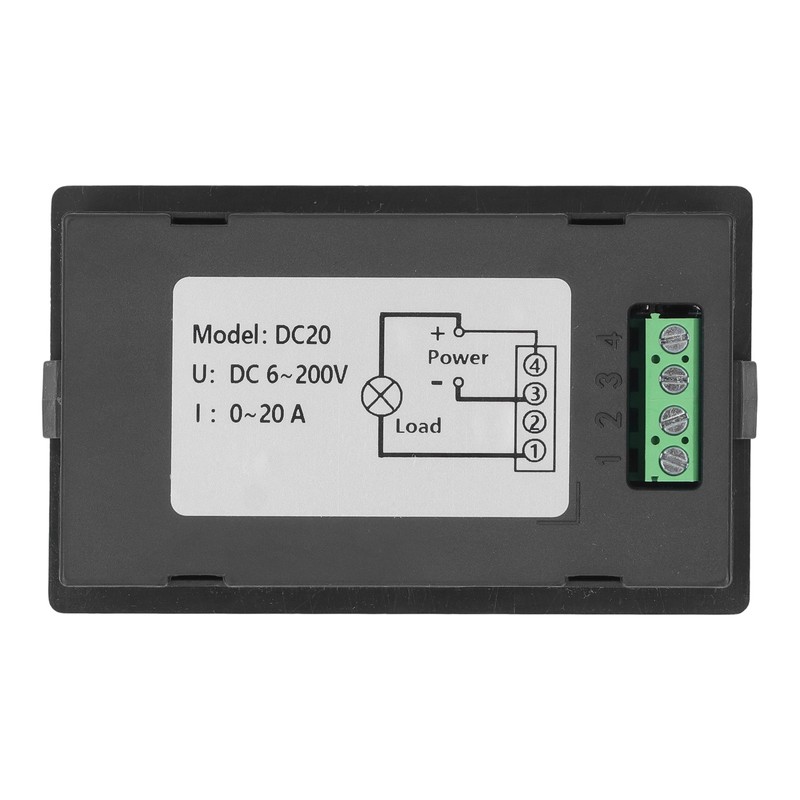 Battery Capacity Monitor Current Voltage Temperature Indicator Backlit LCD Display