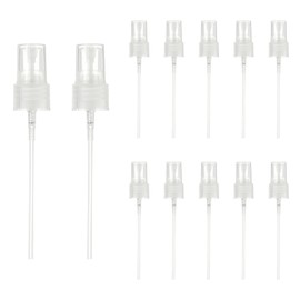 MECCANIXITY Fine Mist Spray Top, Spray Bottle Nozzle Sprayer Top Replacement for 20 Caliber PET Bottles, for Essential Oil Hair Care Home Beauty, Pack of 12, Clear