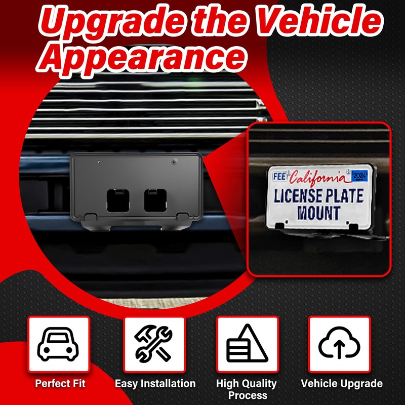 Heavy-Duty ABS Front License Plate Bracket – License Plate Holder