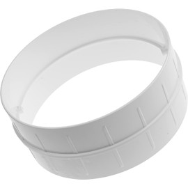 Vent Systems 6" Inch - White - Male Fit Duct Pipe Connector - ABS Plastic - Hose Dryer Vent Coupler - Flexible Or Straight Duct Coupler - Ducting Connection 6 Inch