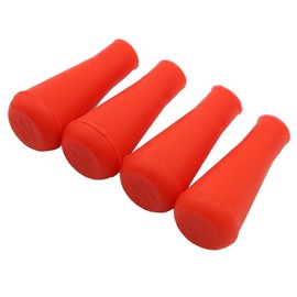 Sarini 4 Pieces Outdoor Rubber Arrowheads for Wild Exercise, Soft Hunting Tip for Shooting, Safety Arrowheads for Archery, Hunting, Wildlife, 6 m - Red