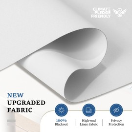 Grandekor Cordless Roller Shades for Windows, Blackout Blinds Room Darkening Pull Down Shades with Free-Stop System, Thermal Insulated UV Protection for Home Office,White 60"x72"