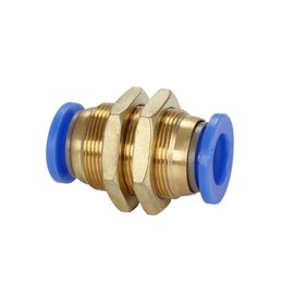Pneumatic Bulkhead Fitting IQS 10 mm Hose Connector Straight on Both Sides