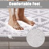 Lurowo Shower Mat Non-Slip Bath Mat Loofah Bathroom Rug with