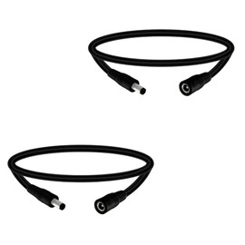 5.5mm x 2.1mm 1.6FT DC Power Extension Cable Male to Female 12V/24V 14AWG DC Connection Cable for CCTV Surveillance Camera Amplifiers LED Strip Lights Solar Panels Energy Storage Power Supply 2 pcs