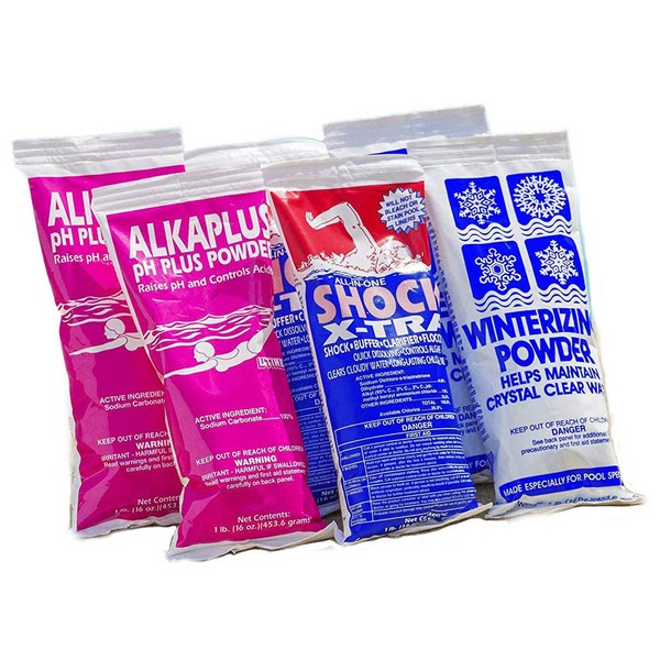 Rx Clear Winter Pool Closing Kits | Winterizing Chemicals for Above or Inground Swimming Pools | Open to a Crystal Clear Pool in The Spring | Up to 20,000 Gallons