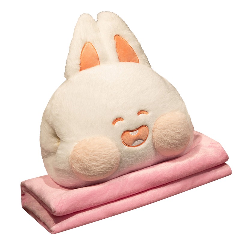 Stuffed Animals Travel Blanket Pillow Set Soft Plush Hugging Pillow
