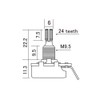 HOSCO SCUD CTS-A500 Variable Resistor, CTS Pot, Inch Size, Normal
