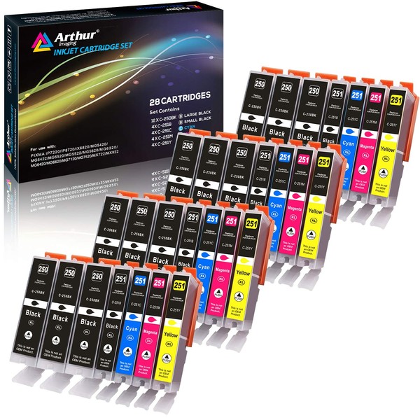 Arthur Imaging Compatible Ink Cartridge Replacement for Canon Pgi-250Xl CLI-251XL