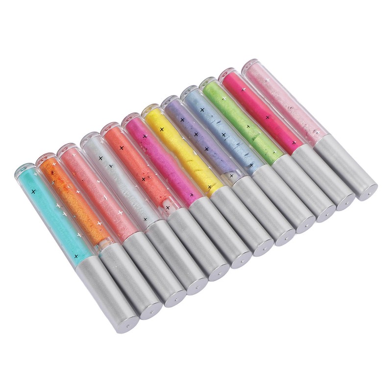 12Pcs Liquid Eyeshadow Set Long Lasting Quick Drying Waterproof Glitter