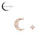 [Custom Made] Gemini Dear Moon Moonstone Unbalanced Constellation Earrings OTE120615B