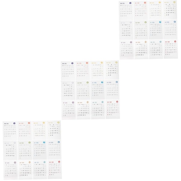 NUOBESTY 36 Sheets Desk Calendar Stickers Note Pads Labels Notepads