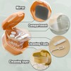 Denture Case, Retainer Cleaner Case with Cleaning Brush, Retainer Cleaning
