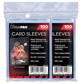 Ultra Pro Ultra Pro standard regular soft penny card sleeves for trading cards such as Pokemon, Magic, sports cards, standard size, transparent