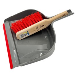 Peggy Perfect 3185 Construction Site Dust Pan and Brush, Red