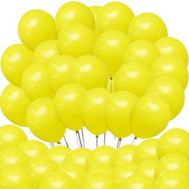 Neo LOONS® 100 pcs 5" Standard Yellow Premium Latex Balloons - Great for Kids, Adult Birthdays, Weddings, Receptions, Baby Showers, Water Fights, or Any Celebration