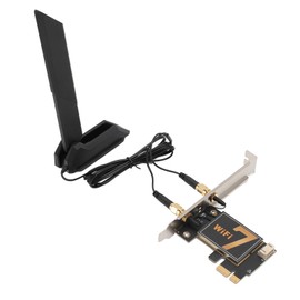 BE200NGW 8774Mbps PCIE WiFi Card, BT5.4 2.4G 5G 6G Three Band Cordless Network Card with 12DB Folding Extension Antenna for Desktop for Win 10 Win11, for Linux, for Chrome OS
